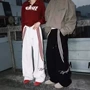 美式运动条纹宽松卫裤
