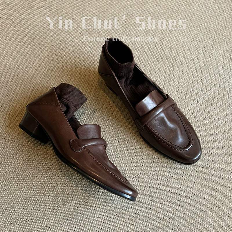 [Готовы к отправке мгновенно] Женские туфли-подошвы Chengdu style на одной ноге для весны и осени, новая ретро-супер-миграция, женские туфли на осень с толстыми каблуками