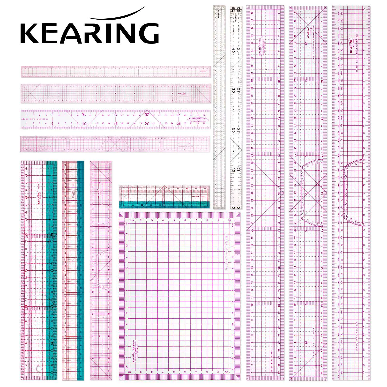 Keling placing ruler clothing pattern ruler plastic tailor ruler tailor tool square ruler sewing tool set