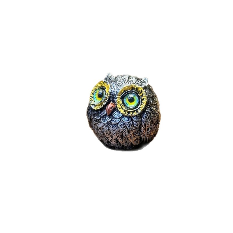 跨境Owl Beads Pendant新款猫头鹰树脂工艺品摆件家居庭院摆件|undefined
