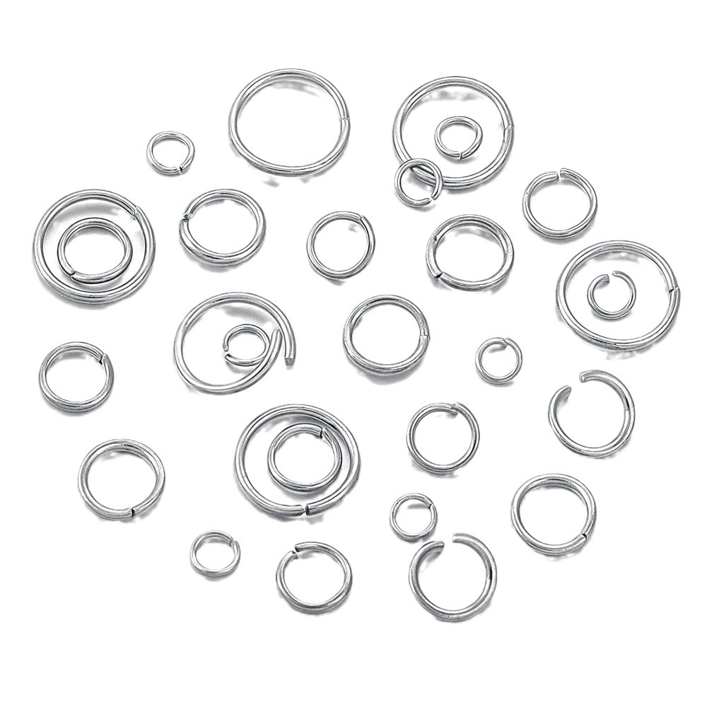 Stainless Steel Jump Ring Open Ring Rust-Free Closed Ring Titanium Steel DIY Jewelry Jewelry Accessories Connecting Ring Handmade 5