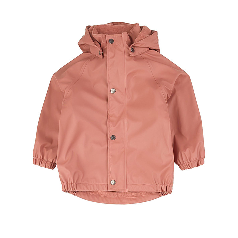 European and American Winter Fleece-Lined Children's Raincoat, Uk and Netherlands Outdoor Warm Snow-Proof Windproof Rain Jacket, Thickened Outerwear