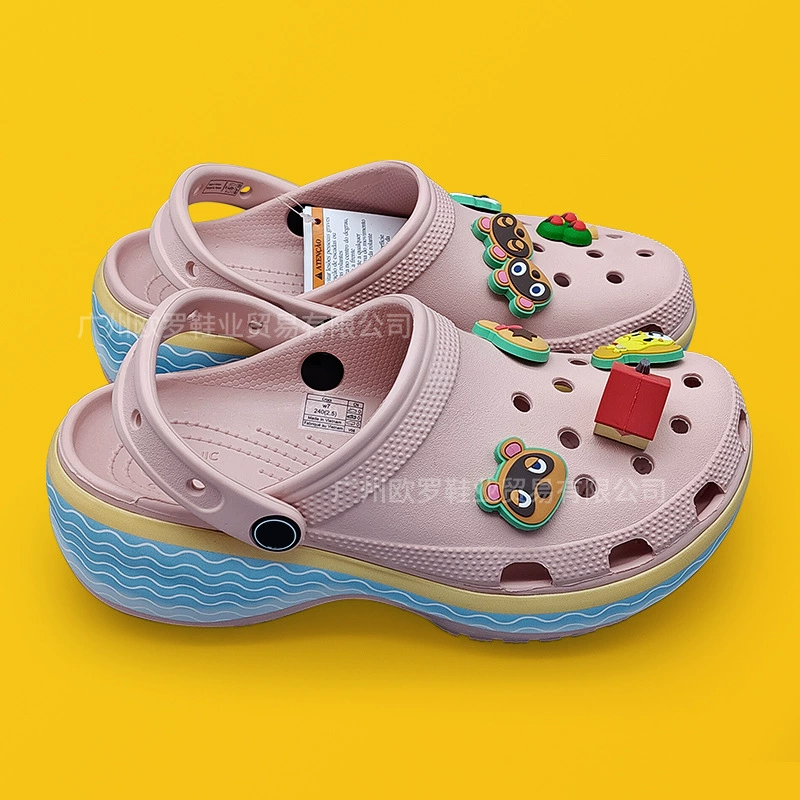 Кроссовки-карашки для животных лесного облака Croc женские новые баотоу сандалии толстой подошвы увеличенные пляжные кроссовки декоративные шнурованные