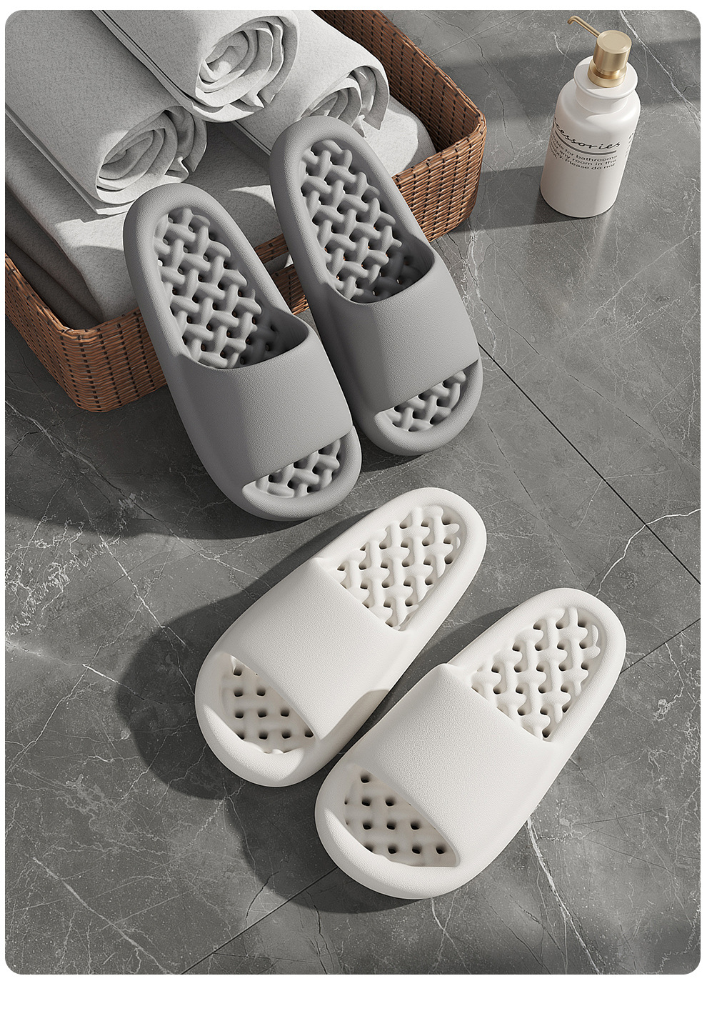 Waterdichte antislip badslippers voor dames en heren thuis_voghion.com