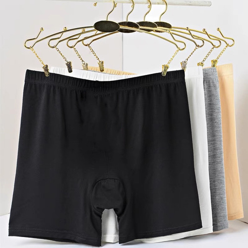 Girls' safety pants plus size anti-exposure leggings women's ice silk three-quarter pants plus shorts boxer briefs
