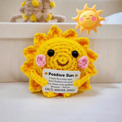 跨境新品Emotional Support Sun/Earth情感钩织太阳娃娃毛线玩偶