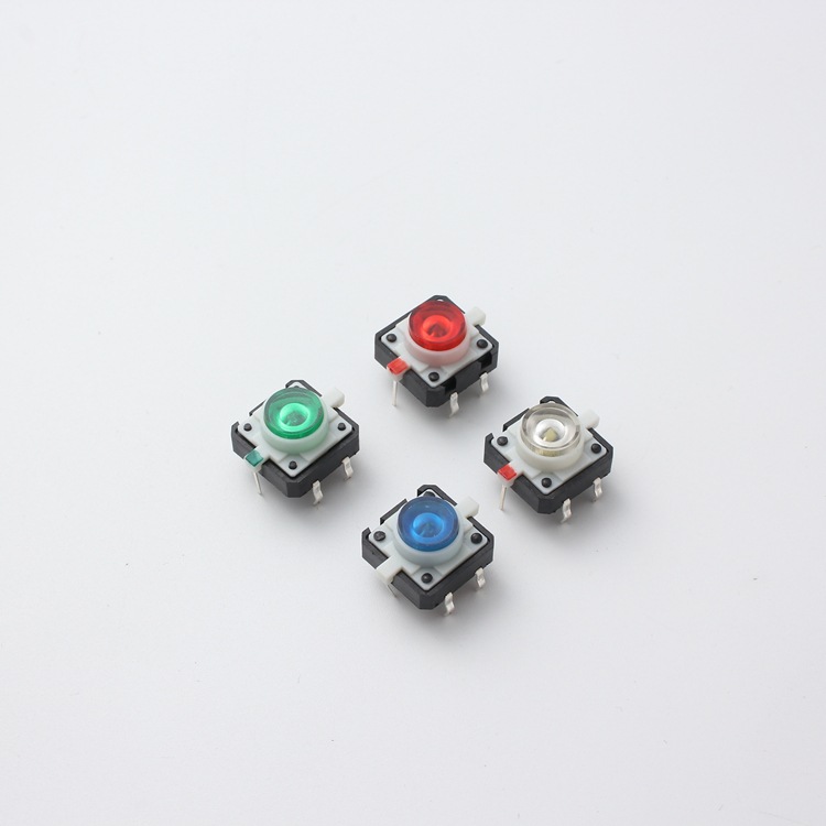 带灯轻触开关12x12X7.3带灯按键开关12*12*7.3带灯轻触开关12*12