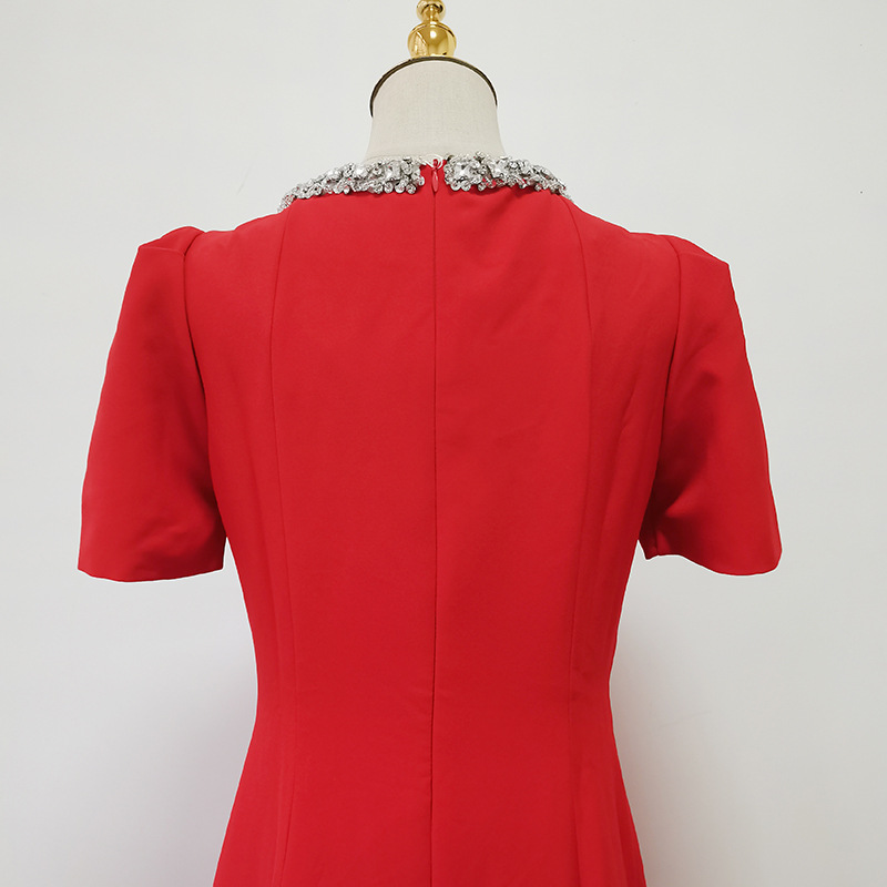 Elegant Retro Diamonds Stitching Bow Decorative Short Sleeved Maxi Dress 23 Elegant Retro Diamonds Stitching Bow Decorative Short Sleeved Maxi Dress
