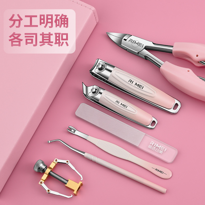 Inclinado conjunto de cortador de uñas doméstico en stock, trinchera de uñas, piel muerta, Jinda, Japón, Estados Unidos, empuje de uñas, cortadoras de uñas, pinzas de garganta