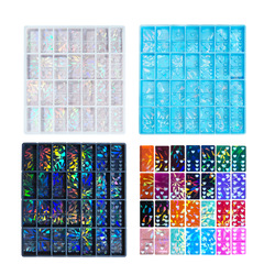 ホログラム愛ドミノ骨牌シリコン金型diyホログラムレーザードミノ
