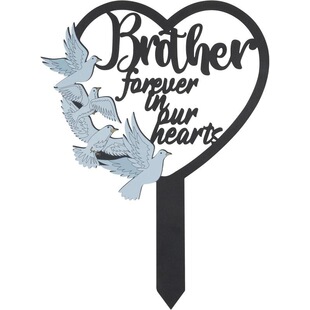 W 96774 Metal Memorial Plaque Outdoor Cemetery Decoration ��