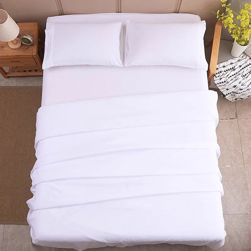 Bedding Export: 4-Piece Hotel-Style Fitted Bed Sheet Set for International Trade – Hotel Linen Supplies