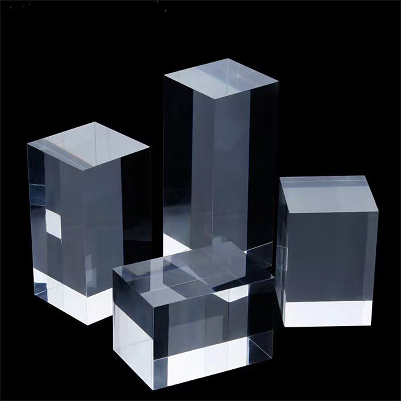 Transparent Acrylic Square Column Display Stand Dessert Cake Model Holder Commodity Cosmetic Jewelry Base Decoration Accessories