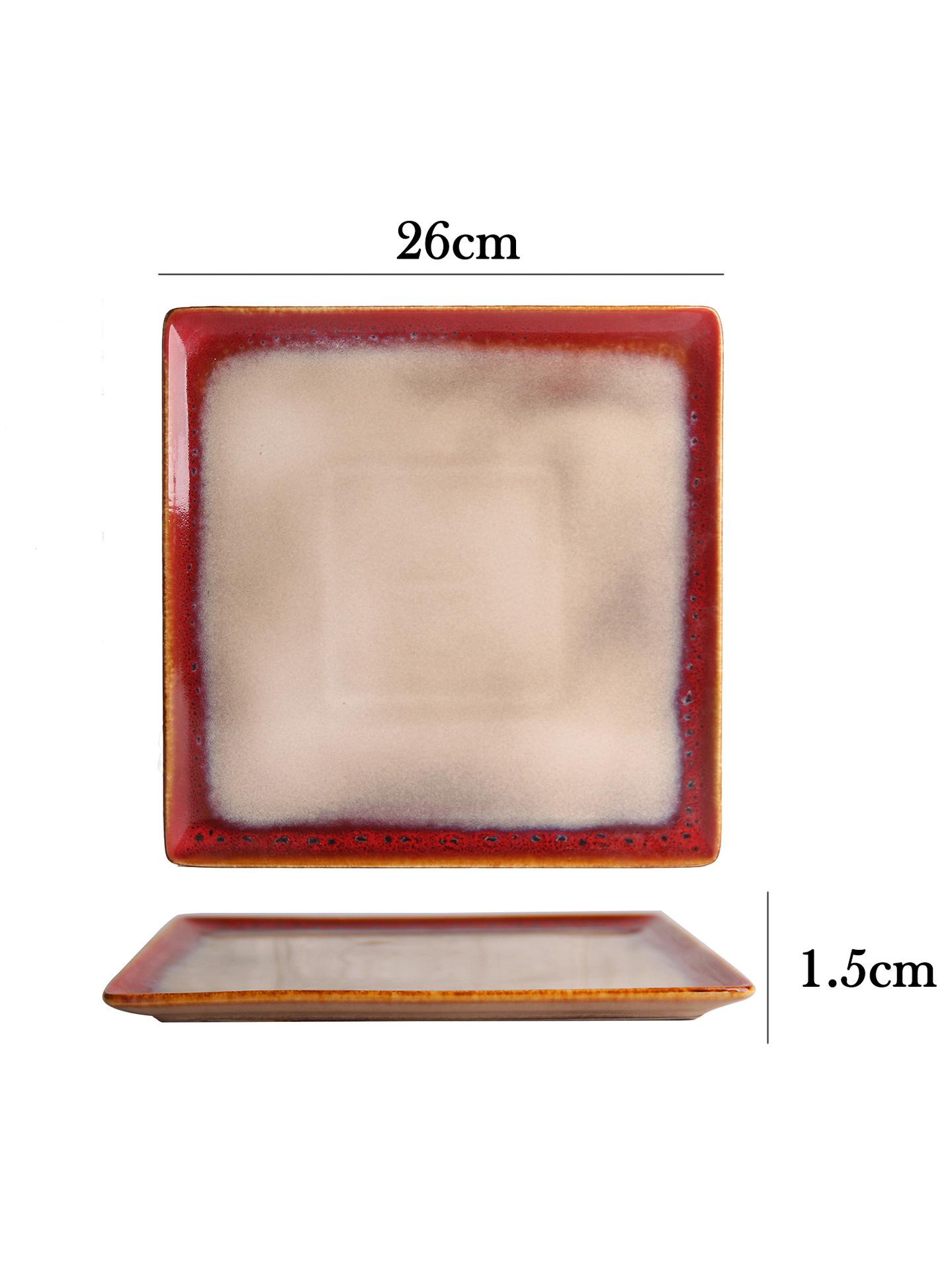 Serie de miel de estilo japonés plato de cerámica para el hogar Hotel plato de fruta personalizado plato de postre plato de carne occidental plato de pescado plato plano