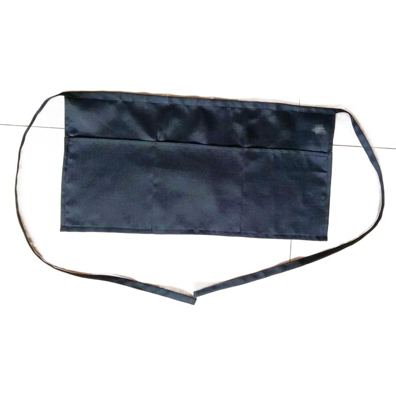 Nuevo restaurante de comida rápida camarero medio cuerpo delantal en blanco delantal sin etiqueta de tres bolsillos