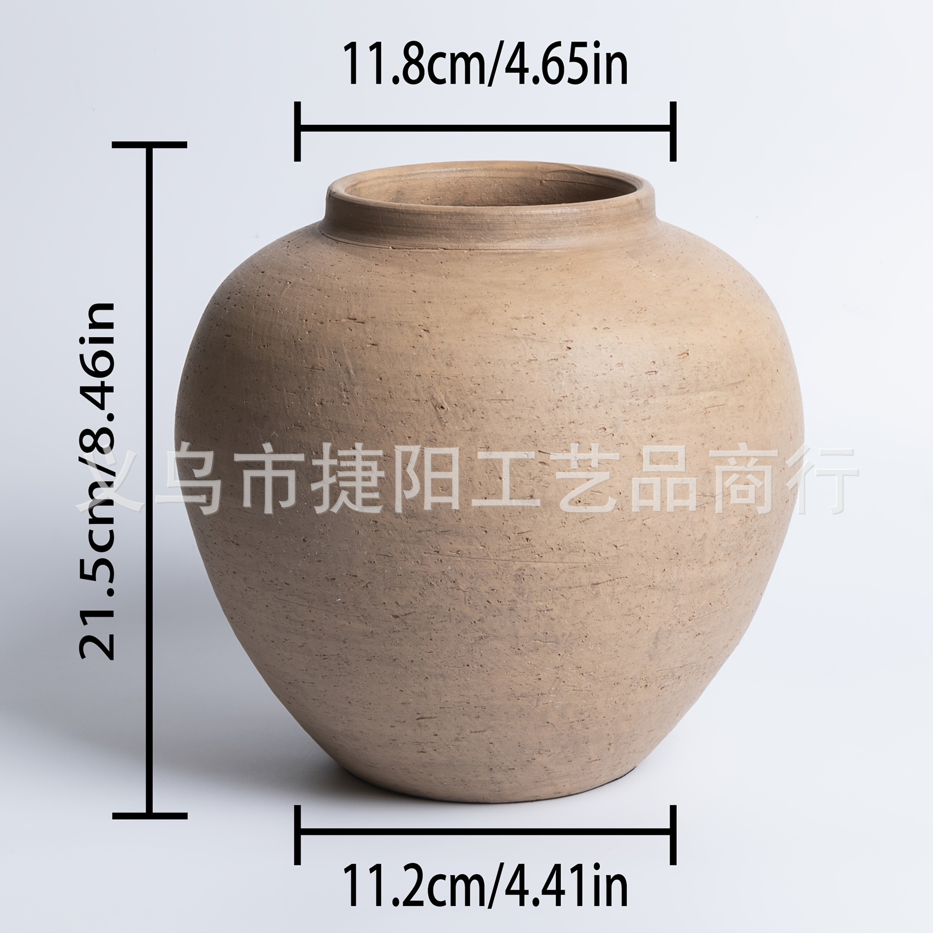 侘寂风手工陶瓷花瓶复古粗陶罐客厅插花摆件民宿感软装花器仿古-阿里巴巴