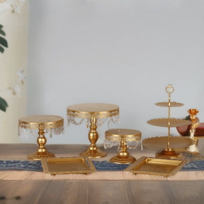 Estilo europeo de hierro soporte de la torta traje de decoración de la boda tienda de postres merienda soporte de cóctel accesorios de baile placa de la torta image 2