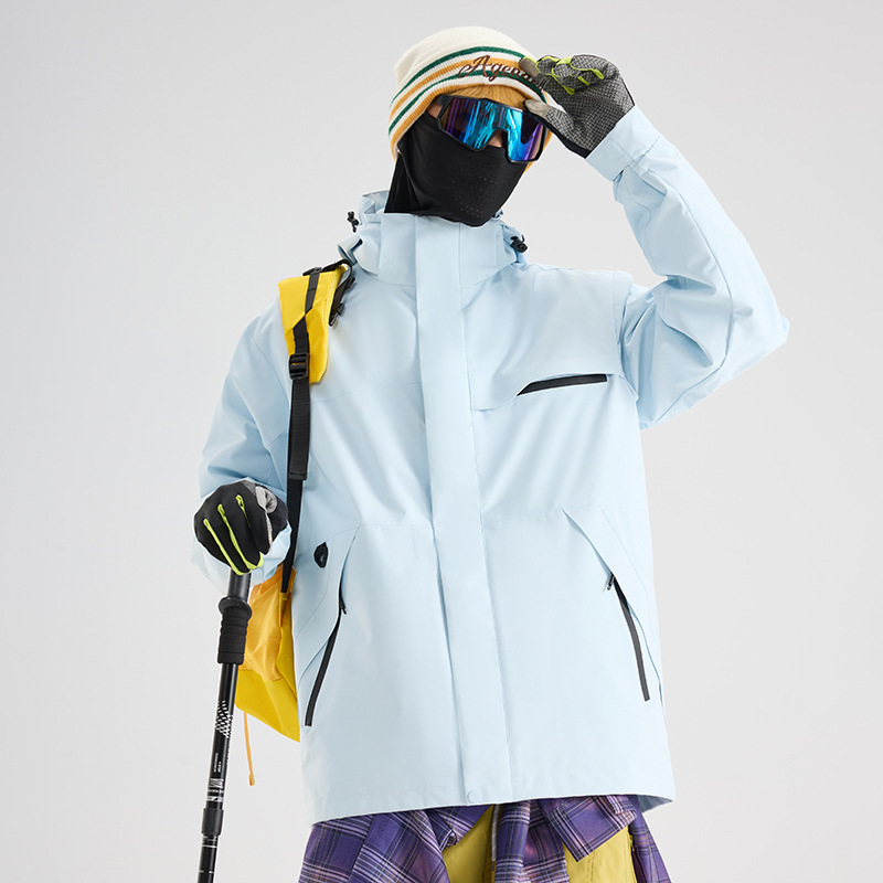 男女户外石墨烯冲锋衣男女三合一可拆卸两件套防风防水保暖登山服|undefined