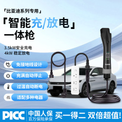 比亚迪新能源充放电一体枪电动汽车便携式随车户外放电插排充电枪
