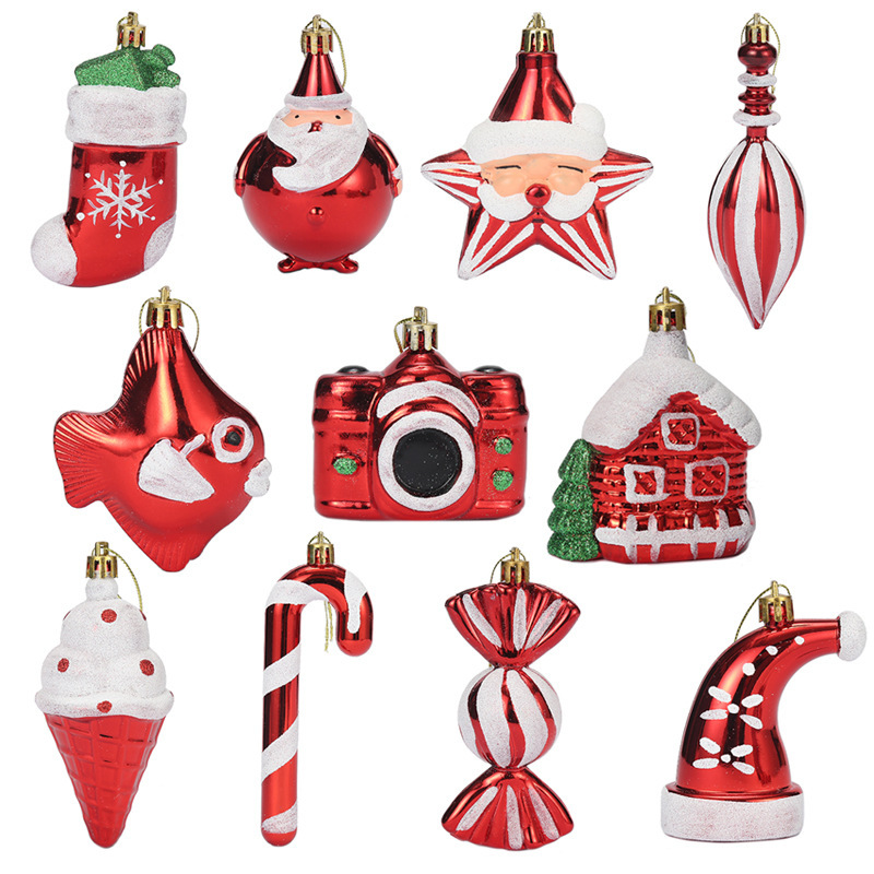 Christmas Plastic Christmas Stockings, Cane Pendants, Christmas Tree Pendants, Decorative Props, Decorative Supplies