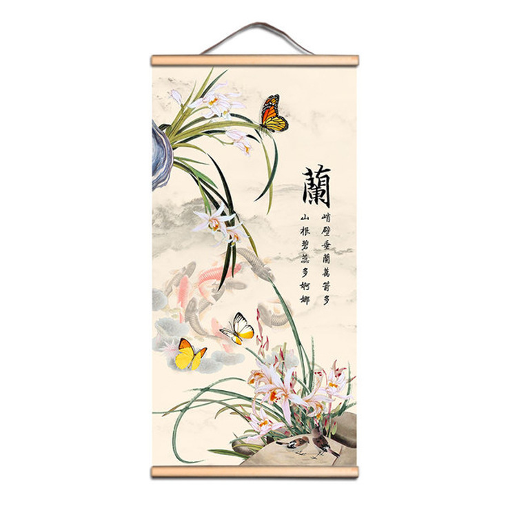 画谷跨境货源工艺画简约梅竹菊兰花成品挂画亚马逊速卖通ebay货源