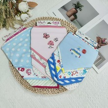 婴幼儿寝居用品围嘴围兜口水巾宝宝纯棉三角巾3条装批发一件代发