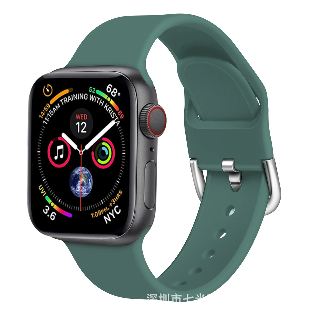 Яблоко, iPhone7, силиконовый ремешок для часов, дышащий сменный пряжка
