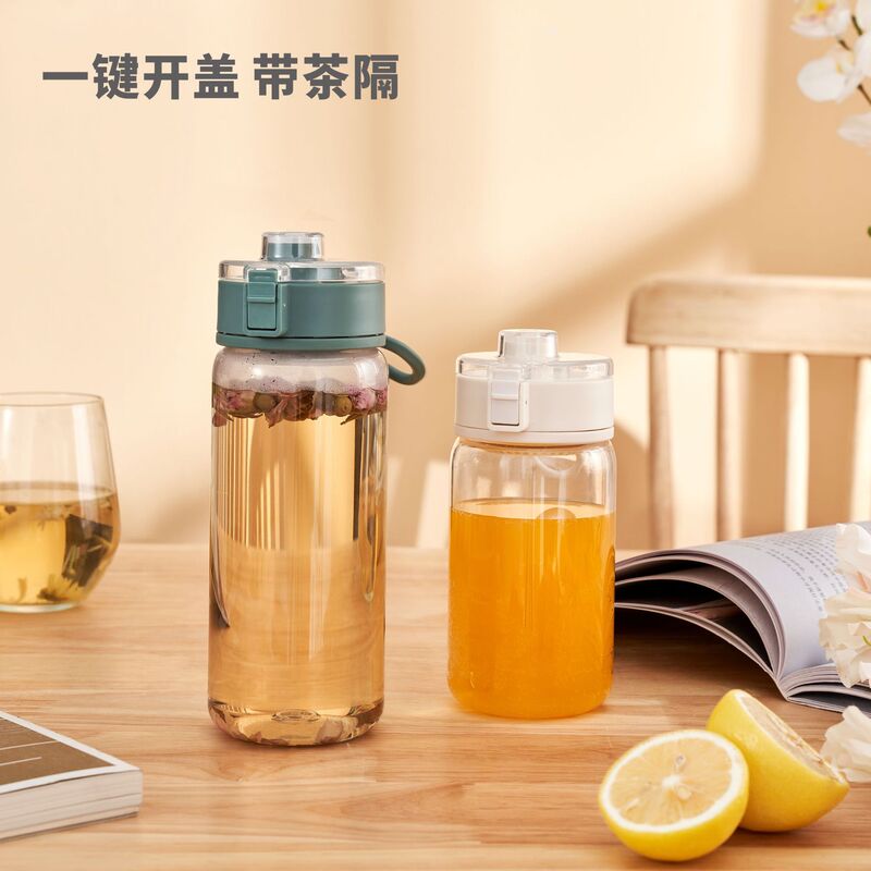 New product elastic lid plastic sports water cup can lift rope large kettle outdoor space Cup with filter factory wholesale New product elastic lid plastic sports water cup can lift rope large kettle outdoor space Cup with filter factory wholesale