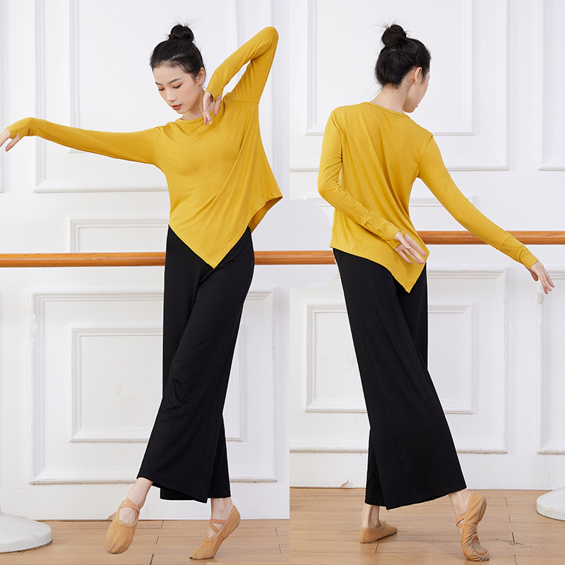 Modern Dance Practice Clothing Pants Women's Loose High-Level Wide-Leg Pants Classical Dance Clothing Body Training Clothing Performance Clothing
