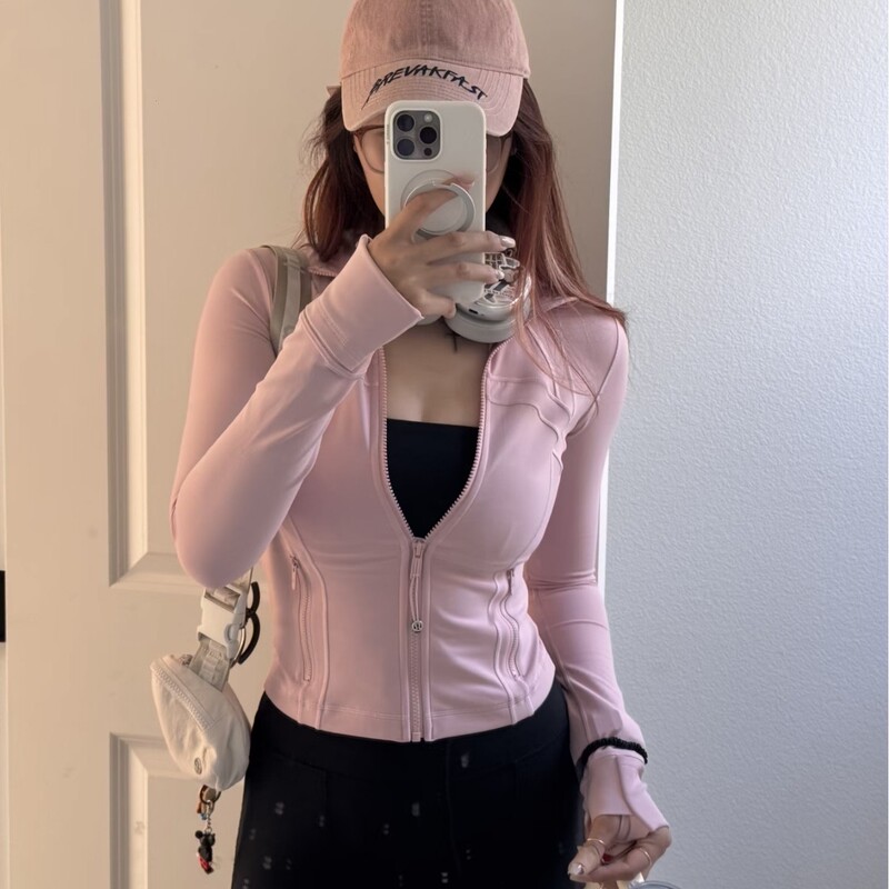Lulu Original Define Short Stand Collar Jacket Slim Fit Gold Label Df Jacket Sports Yoga Top for Women Lulu Original Define Short Stand Collar Jacket Slim Fit Gold Label Df Jacket Sports Yoga Top for Women