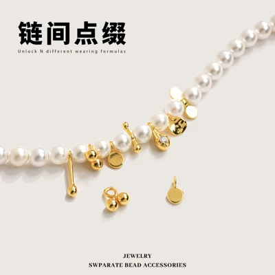 Zərgərlik ara hissələri – smooth round pendant separator beads