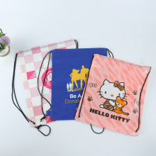 无纺布束口背包袋定制 210d涤纶袋抽绳收纳包户外运动双肩收纳袋