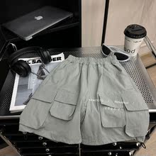 韩国童装男童夏季工装短裤2024年新款中小童大口袋运动休闲五分裤
