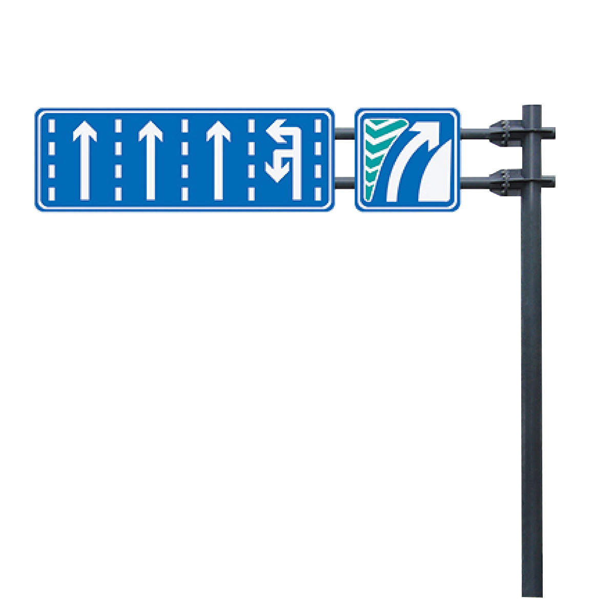 Factory supply traffic sign pole road facilities safety sign pole aluminum alloy reflective sign pole customized
