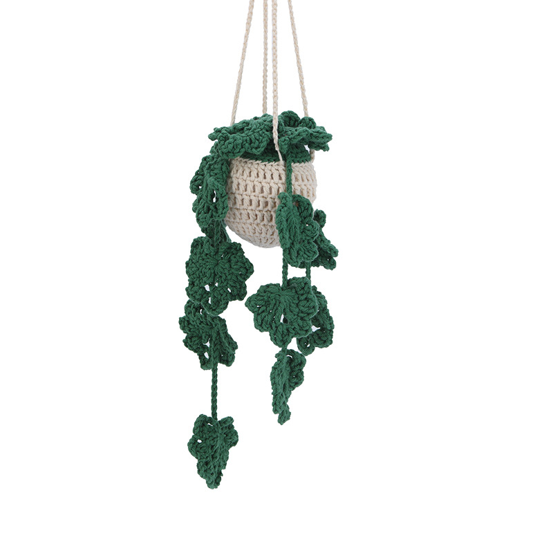 큰 녹색 할로우 교수형 바구니