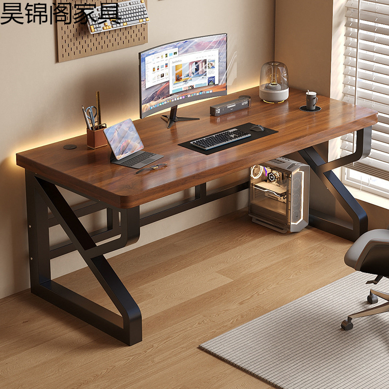 Solid Wood Computer Desk Desktop Desk Long Table Simple Student Desk Home Bedroom E-Sports Table Workbench