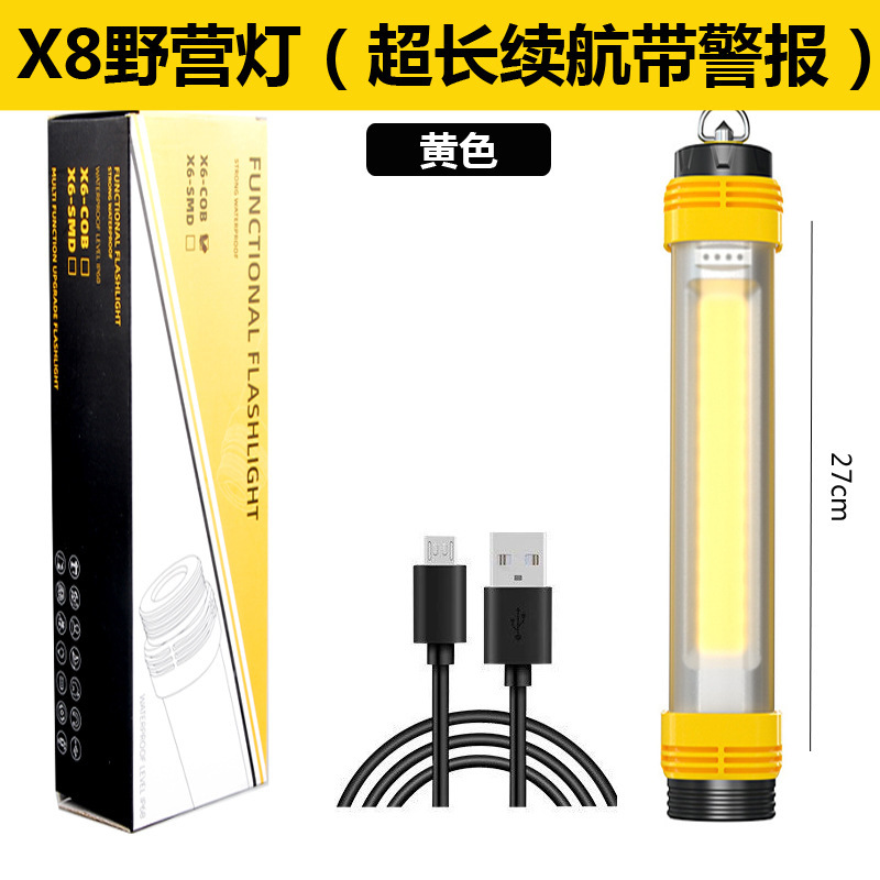 Transfronterizo nueva fuente de luz doble camping luz al aire libre impermeable emergencia trabajo luz lámpara de mesa de iluminación con imán carga tesoro