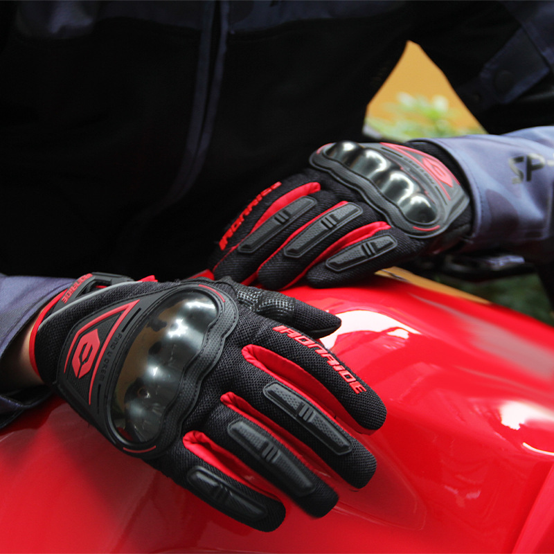 Guantes de motocicleta Guantes de ciclismo al aire libre de carcasa dura para hombre Guantes de pantalla táctil de motocicleta de caballero de protección táctica transpirable