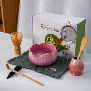 跨境Matcha kit抹茶茶具套装日式百本立抹茶搅拌器工具陶瓷抹茶碗
