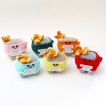 跨境新品upport Dumpster Fire手工毛线钩织创意情感火箱毛线玩偶