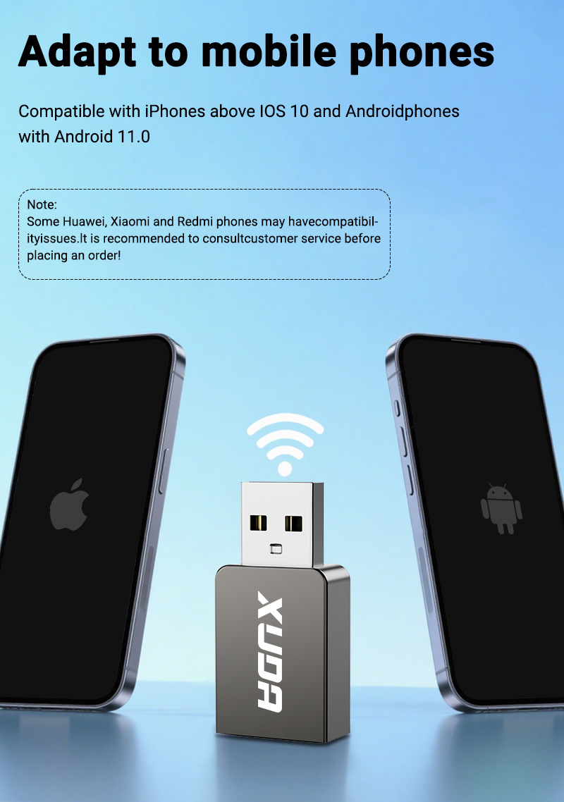 Cross-Border Exclusive Apple Wireless Carplay Box Android Smart Car-Machine Interconnection Wired to Wireless Adapter