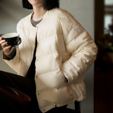 双面穿95白鹅绒 轻暖鹅绒服 短款通勤羽绒服女装2025冬季新款穿搭
