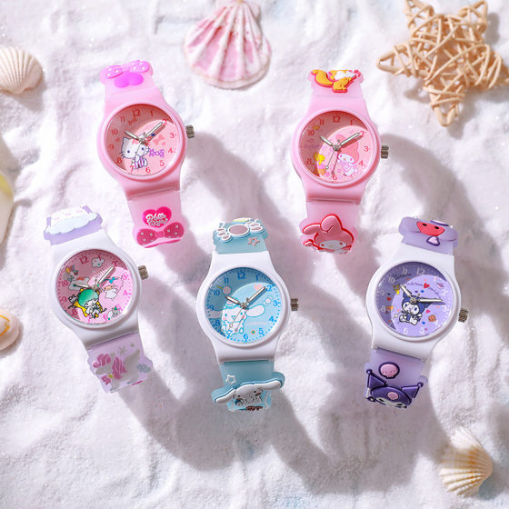 New cute cartoon children's watch jelly Sanrio primary school student watch quartz watch boys and girls gift