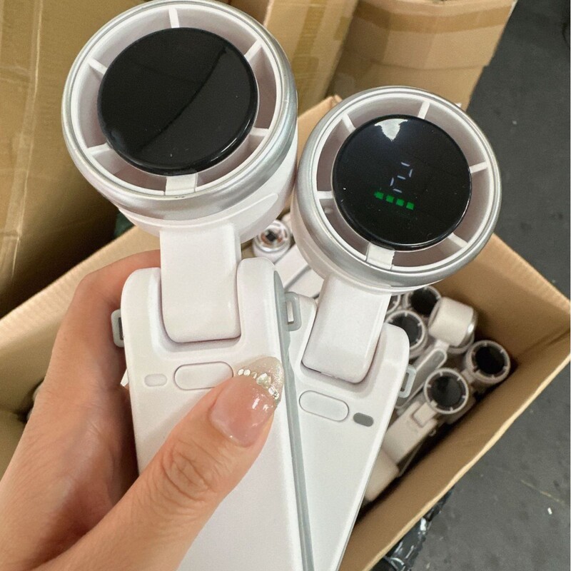 Cross-Border Digital Display Handheld Mini High-Speed Fan USB Desktop Brushless Motor Neck-Hanging Factory Cooling Fan 607