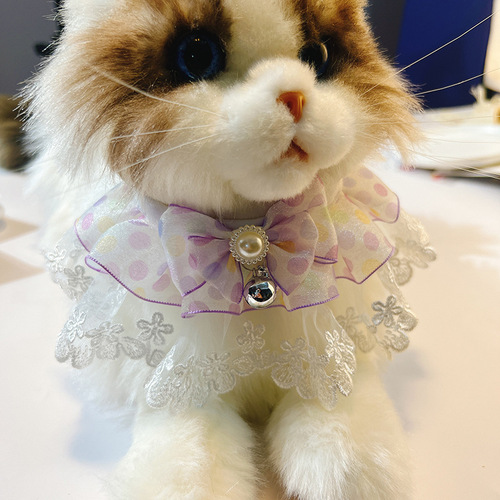 Cat lace scarf collar dog saliva scarf pet fairy ragdoll cat princess style scarf bib decoration