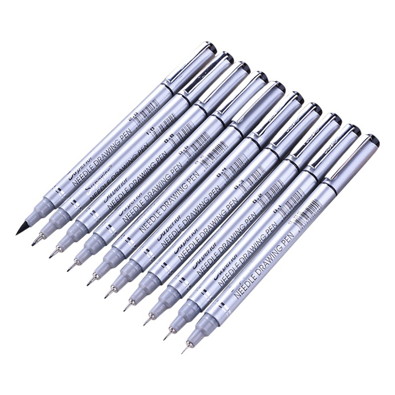 Xiupu productos genuinos MS-807A plata impermeable ultra-fina aguja pluma cómic dibujo gancho pluma traje