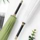 Japanese Style Fresh Style 16-Bone Straight Umbrella Simple Solid Color Leather Curved Handle Women's Sunny Umbrella Business Long Handle Gift Umbrella