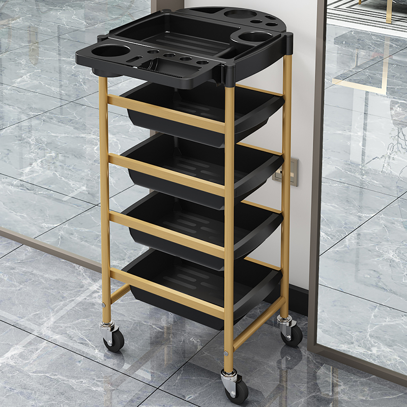 Nuevo cochecito de peluquería, carrito de herramientas, estante multifuncional, carrito de barra de peluquería, barbería, carrito de teñido en caliente al por mayor