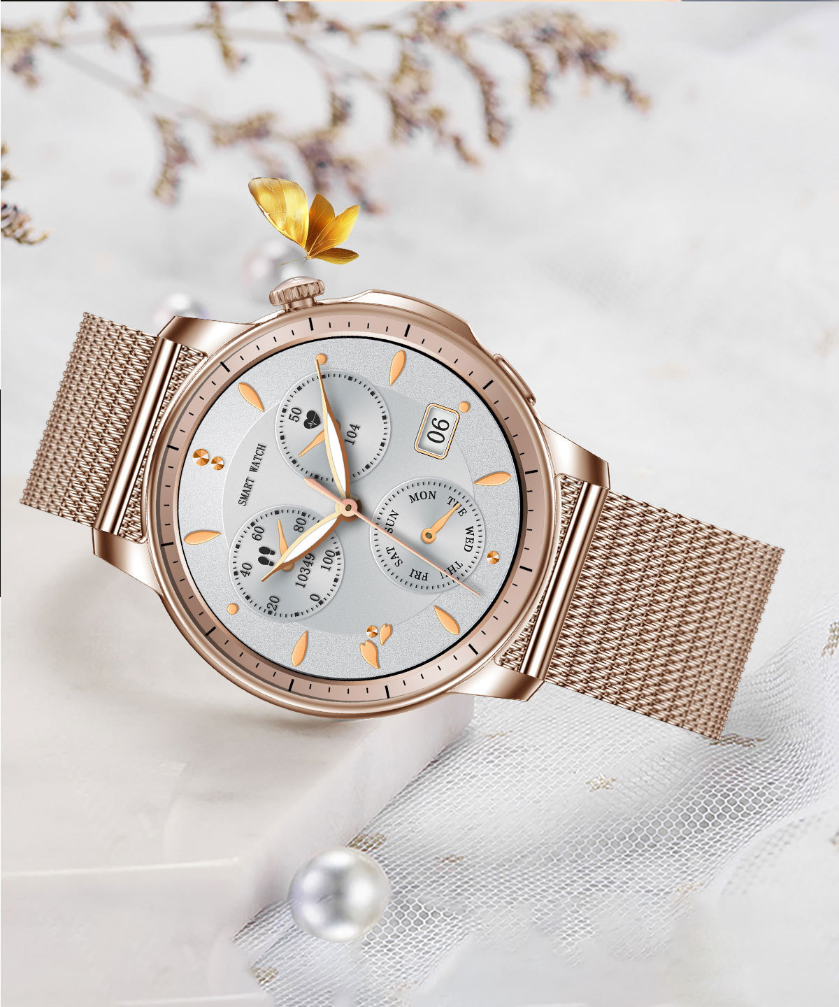 New V65 smartwatch, AMOLED screen, waterproof, smart reminder, Bluetooth, sports watch, ladies' bracelet undefined
