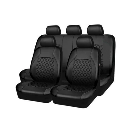 Cross-border foreign trade car seat cover Universal seat cover - black-best-selling-nine-piece-set